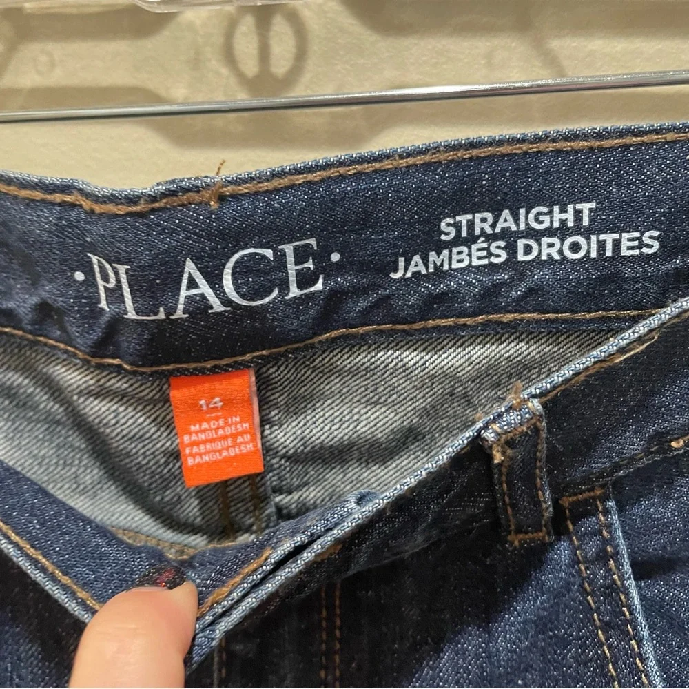 The Children’s Place Straight Leg Denim Jeans Dark Wash Boys Size 14